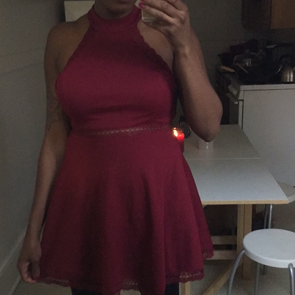 Brand New Burgandy halter dress
